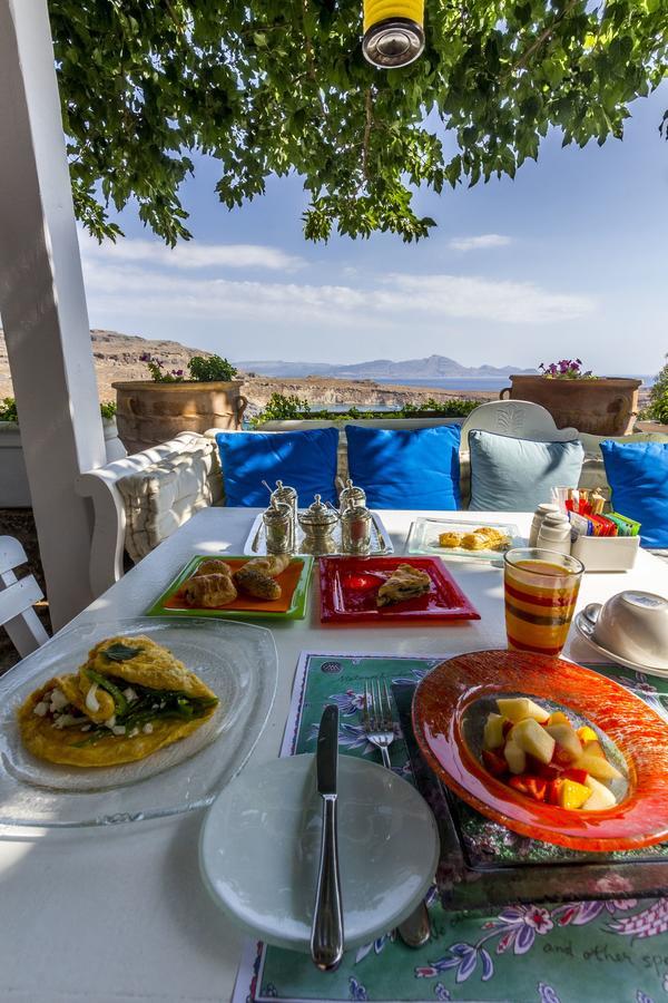 Villa Melenos Lindos Bagian luar foto